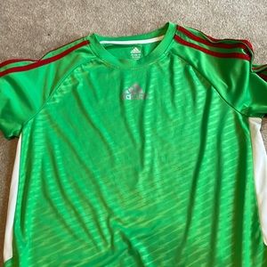 Green adidas shirt short sleeve